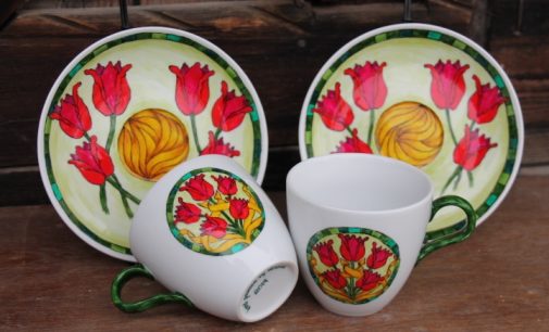 Nádherná maľba pani Vierky na porcelán